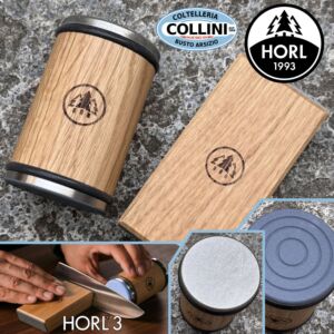 Horl - Affilatore HORL 3 ROVERE - in legno con abrasivi in diamante e ceramica - HO3E-SET - Made in Germany