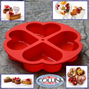 Lékué - Stampo in silicone per torta a porzioni a forma di cuore 
